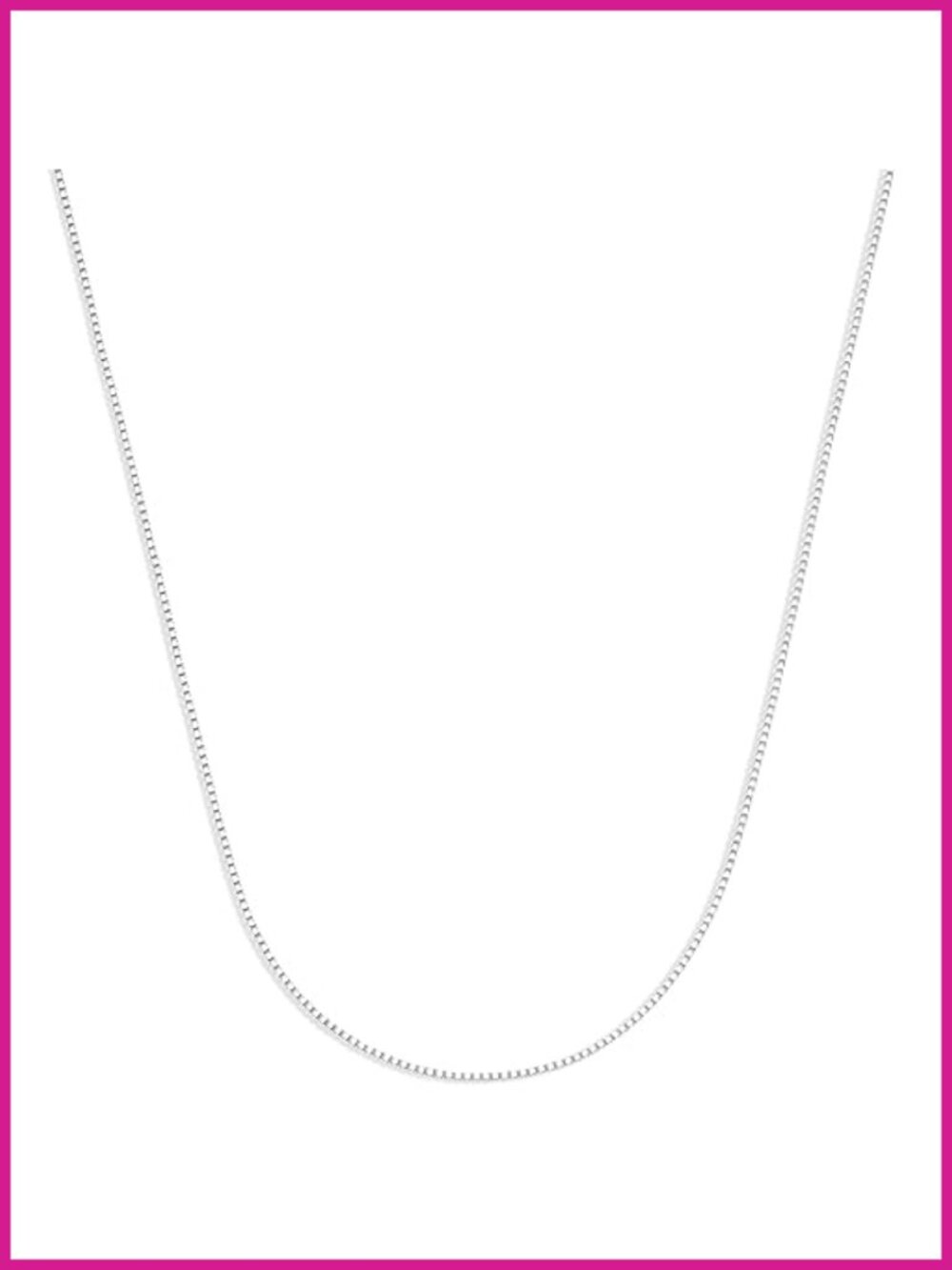 Sterling Silver 1.2mm Box Chain Necklace 30 Inch Unisex